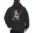 Dog Guitarist Guitar Australian Shepherd Dad Mom Men's Hoodie Back Print