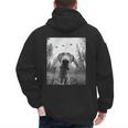 Dog Mom Dad Alien Selfie Weimaraner UFO For Men Women Men's Hoodie Back Print