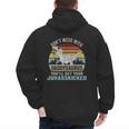 Don't Mess With DaddysaurusRex Daddy Saurus Dinosaur Men Men's Hoodie Back Print