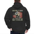 Doodle Dad Goldendoodle Regular Dad But Cooler American Flag Men's Hoodie Back Print