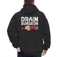 Drain Surgeon Plumber Job Professional Dad Men Men's Hoodie Back Print