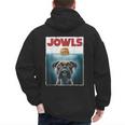 Drooling Boxer Jowls Fawn Dog Mom Dog Dad Burger Men's Hoodie Back Print