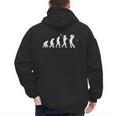 Evolution Of Golfer Dad Grandpa Golfing Lover Golf Player Men's Hoodie Back Print