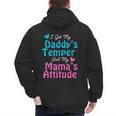 Family Tee I Got My Daddy's Temper And Mama's Attitude Men's Hoodie Back Print