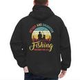 Father Daughter Fishing Partner For Life Retro Matching Dad Men's Hoodie Back Print