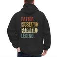 Father Husband Farmer Legend Vintage Dad Father's Day Men's Hoodie Back Print