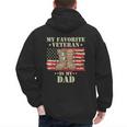 Father Veterans Day My Favorite Veteran Is My Dad Proud Kids Men's Hoodie Back Print