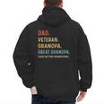 Fathers Day Dad Veteran Grandpa Great Grandpa Men's Hoodie Back Print Fathers Day Dad Veteran Grandpa Great Grandpa Men's Hoodie Back Print
