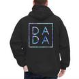 Father's Day For New Dad Dada Him Papa Tie Dye Dada Small Men's Hoodie Back Print