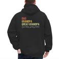 Fathers Day From Wife Son Kids Dad Grandpa Great Grandpa Men's Hoodie Back Print
