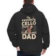 My Favorite Cello Player Calls Me Dad Fathers Day Men's Hoodie Back Print