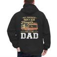 My Favorite Soccer Player Calls Me Dad US Flag Fathers Day Men's Hoodie Back Print