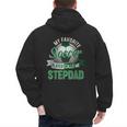 My Favorite Soccer Player Calls Me Stepdad Father's Day Men Men's Hoodie Back Print