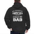 My Favorite Swimmer Calls Me Dad Vintage Swim Pool Men's Hoodie Back Print