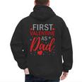 My First Valentine As Dad 2025 For a Proud New Father Men's Hoodie Back Print