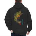 Fishing Shirts PEACOCK BASS Fishing Art Shirt For Dad Men's Hoodie Back Print
