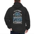 Flight Attendant Shirt For Dad Father Flight Attendant Men's Hoodie Back Print