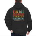 Fur Dad Man Myth Snack Dealer Paw Cat Dog Father's Day Men's Hoodie Back Print