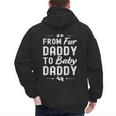 From Fur Daddy To Baby Daddy Dog Dad Fathers Pregnancy Small Men's Hoodie Back Print