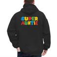 Gamer Aunt Super Auntie Gaming Matching Dad & Mom Kids Men's Hoodie Back Print