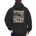 German Shepherd Dad Shirt American Flag German Shepherds Men's Hoodie Back Print