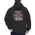 This Girl Loves Hunting With Her Dad Pink Deer Hunter Men's Hoodie Back Print
