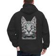 Glitch Weird Cat Kitten Optical Illusion Cat Mom Dad Men's Hoodie Back Print Glitch Weird Cat Kitten Optical Illusion Cat Mom Dad Men's Hoodie Back Print