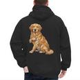 Golden Retriever I Love Dad Dog Dad Father's Day Men's Hoodie Back Print