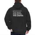 Grandad The Man Myth Legend Grandpa Papa Men's Hoodie Back Print