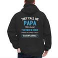 Grandpa Papa Partner In Crime Dad Men's Hoodie Back Print