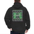 Green Sport Loud Proud Cheer Coach Dad Father's Day Men's Hoodie Back Print