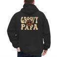 Groovy Papa 70s Aesthetic Nostalgia 1970's Retro Dad Men's Hoodie Back Print