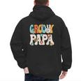 Groovy Papa Dad Retro Hippie 60s 70s Party Outfit Men Men's Hoodie Back Print