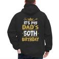 Happy It's My Dad's 50th Birthday 1975 50 Years Old Men's Hoodie Back Print Happy It's My Dad's 50th Birthday 1975 50 Years Old Men's Hoodie Back Print