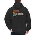 Husband Dad Firepit Master Hero Men's Hoodie Back Print
