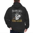 I'm Aging Like a Fine Cigar Skull Dad Retro Adult Men's Hoodie Back Print