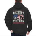 I'm A Dad Grandpa And Veteran Retro Papa Grandpa Men's Hoodie Back Print
