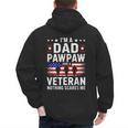 I'm A Dad Pawpaw And A Veteran Shirt Men Grandpa Fathers Day Men's Hoodie Back Print