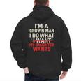 I'm a Grown Man I Do What My Daughter Wants Dad Men's Hoodie Back Print I'm a Grown Man I Do What My Daughter Wants Dad Men's Hoodie Back Print