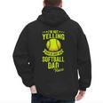 I'm Not Yelling This Is Just My Softball Dad Voice Men's Hoodie Back Print
