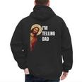 I'm Telling Dad Religious Christian Jesus Meme Men's Hoodie Back Print