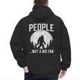 Introvert Bigfoot People Not A Big Fan Dad Joke Men's Hoodie Back Print