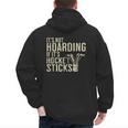 It's Not Hoarding If It's Hockey Sticks Tee Ice Hockey Dad Men's Hoodie Back Print