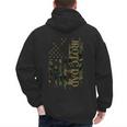 JROTC Dad United States Distressed Camo w US Flag Men's Hoodie Back Print