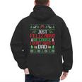 Just Feliz Navi Because I Don't Have A Dad Ugly Christmas Men's Hoodie Back Print