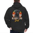 Lab Dad Retro Black Labrador Owner Men's Hoodie Back Print