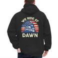 Lawn Mowing We Ride At Dawn Father Day Care Mower Dad Men's Hoodie Back Print