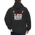 Leg Rest Naughty Dad Joke Vagitarian Lesbian Men's Hoodie Back Print