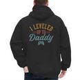 Leveled Up To Daddy Father To Be New Dad Men's Hoodie Back Print