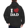 I Love Dad Men's Hoodie Back Print